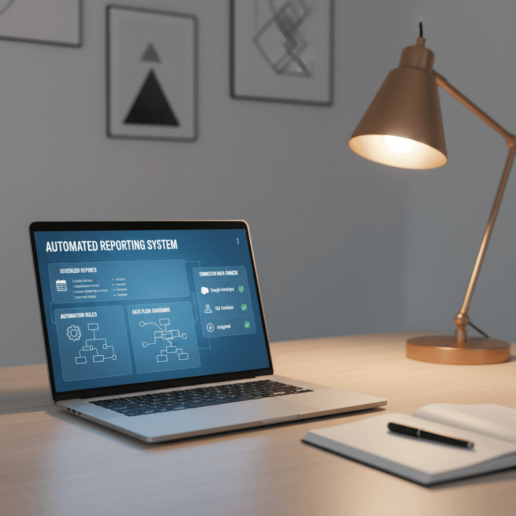 Automated reporting system interface with connected data sources