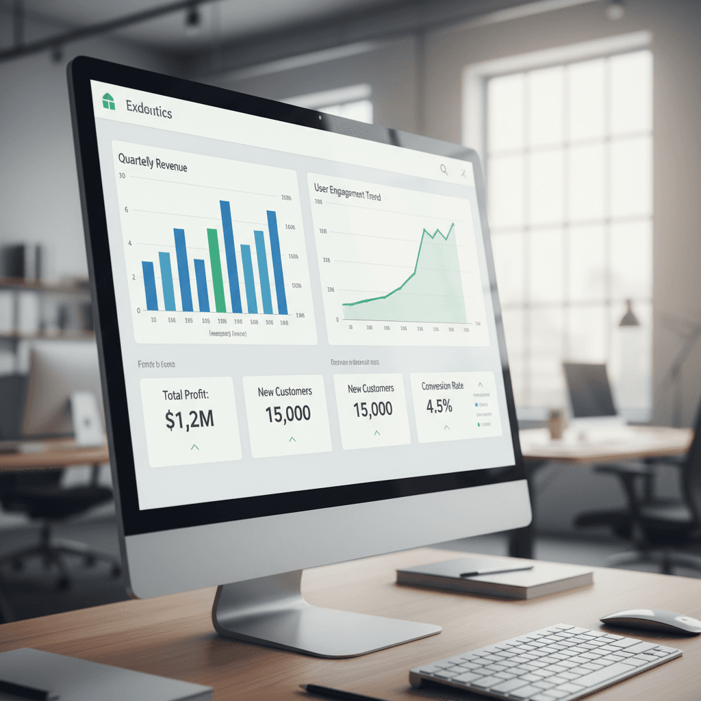Analytics dashboard with KPI visualizations