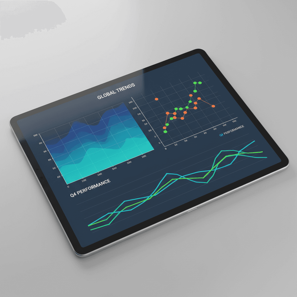 Interactive data visualization on tablet
